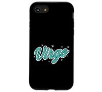 Vierge Retro Script Zodiac Sarcelle Coque pour iPhone SE (2020) / 7 / 8