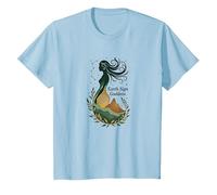Vierge Signe de Terre déesse Art céleste Mystique pour Femme T-Shirt, Enfant, Bleu Céleste, 3 Ans