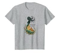 Vierge Signe de Terre déesse Art céleste Mystique pour Femme T-Shirt, Enfant, Gris Chiné, 2 Ans