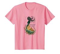 Vierge Signe de Terre déesse Art céleste Mystique pour Femme T-Shirt, Enfant, Rose, 8 Ans