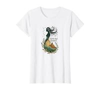 Vierge Signe de Terre déesse Art céleste Mystique pour Femme T-Shirt, Femme, Blanc, L