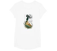 Vierge Signe de Terre déesse Art céleste Mystique pour Femme T-Shirt, Fille, Blanc, XS