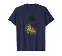 Vierge Signe de Terre déesse Art céleste Mystique pour Femme T-Shirt, Homme, Bleu Marine, 3XL