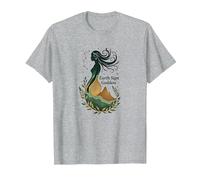 Vierge Signe de Terre déesse Art céleste Mystique pour Femme T-Shirt, Homme, Gris Chiné, M