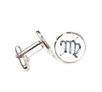 Vierge : Symbole De Texture, Microcosme, Topologie, Art Totem, CadeauPour Un Ami. Douze Signes Du Zodiaque Vierge. Boucle De Manchette Porte-Bonheur Personnalisée. Accessoire De Chemise, Pour Un Com