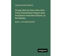 Vierzig Jahre aus dem Leben eines Toten; Hinterlassene Papiere eines französisch-deutschen Offiziers, In Drei Bänden: Band 3 - in Großdruckschrift