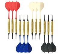 Viesky Cible de fléchettes électronique en plastique - Couleur aléatoire - Lot de 12 fléchettes à pointe souple avec 80 pointes supplémentaires