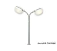 VIESSMANN 6095 Échelle HO Lampadaire À Deux Lumières (LED Blanc) Haut Mm. 100