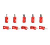 Viessmann 6871 : Sachet de 10 fiches mâles couleur rouge