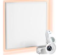 VIESTA® CF chauffage infrarouge mural 60×60 cm 360 W avec thermostat radio TH20 - panneau chauffant Carbon Crystal pour mur, plafond et plafonds modulaires