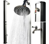 VIESTA® Douche Solaire 35 litres avec Lave-Pieds - Pommeau de Douche Pluie Orientable - Douche Solaire Jardin/Extérieur/Piscine sans Raccordement Électrique - Raccord Tuyau d’Arrosage, Jusqu’à 60°C
