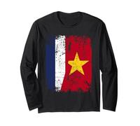 Viet NAM France Drapeau DE L'AMITIÉ | Vietnam Manche Longue