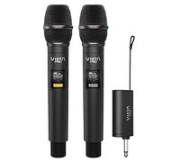 Vieta Pro Deux microphones sans fil, Party Mic Duo, Connecteur USB-C, 6,5 mm Mono Jack, Faible interférence et un récepteur jusqu'à 12 heures.