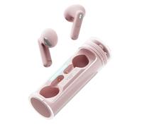 Vieta Pro Écouteurs sans fil Bluetooth 5.4, contrôle tactile et mains libres, avec microphone et batterie de 19 h. Casque avec boîtier de charge magnétique portable | Rolling rose