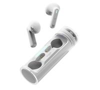 Vieta Pro Écouteurs sans fil Bluetooth 5.4, contrôle tactile et mains libres, écouteurs avec microphone et batterie de 19 h. Casque avec boîtier de charge magnétique portable | Rolling blanc