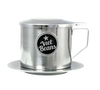 VietBeans Filtre Vietnamien Phin - Passoire et Presse à Café pour 1 Tasse - Réutilisable en Acier Inoxydable - 150 ml