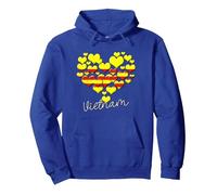 Vietnam Fierté Viet Vietnamien Aimer Drapeau Coeur Vintage Sweat à Capuche, Unisexe pour Adultes, Bleu Royal, S