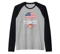 Vietnam Roots Cadeau de Racines vietnamiennes cultivées en Amérique Manche Raglan