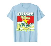 Vietnam Vibes with My Crew Travel Vietnam T-Shirt, Homme, Bleu Céleste, 3XL
