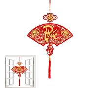 Vietnamese New Year, Vietnamese Blessing Fan, Paper Fan Decor, New Year Decorations, Spring Festival Decor, Hangable Paper Fan, Vietnamese Wall Ornament, Lunar New Year Fan, Home Spring Festival,