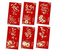 Vietnamese Red Envelopes 2026-6 Piece Year Of The Horse Money Packet Set, Traditional Chinese Gift | Lunar New Year For Children Men Women Kids Boys Girls Family Friends Teens Celebr