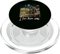 Vieux Animal Mignon de Baseball avec Inscription « I Live Here Now » PopSockets PopGrip pour MagSafe