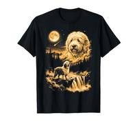 Vieux Chien de Berger Anglais Hurlant à la Lune T-Shirt
