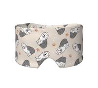 vieux chien de berger anglais,Masque pour les yeux bloquant la lumière Cache-yeux et cache-oreilles pour le sommeil