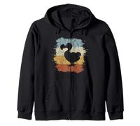 Vieux Dodo Silhouette Rétro Couleurs Sweat à Capuche
