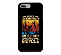 Vieux mec sur Une Bicyclette drôle VTT vélo VTT Coque pour iPhone 7 Plus/8 Plus