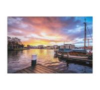 Vieux Port intérieur d’Emden，1000 Pièces Puzzles - Jeux Éducatifs Jouets Joli Cadeau Assemblage Puzzles pour Adultes（75x50cm）-AD81