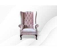 Vieux rose Chesterfield Fauteuil Club Lounge Meubles en velours Meubles design de haute qualité