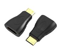 VIEVRE 2 pièces Adaptateur Mini HDMI 4K HDMI, Mini HDMI vers HDMI (plaqué Or, FullHD), Adaptateur Mini HDMI, Adaptateur HDMI Mini HDMI, Adaptateur Mini HDMI vers HDMI, Adaptateur HDMI Mini HDMI