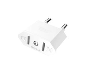 VIEVRE Adaptateur US to EU - Adaptateur d'alimentation universel de voyage à 2 broches pour Amérique, Mexique, Canada, Egypte, Espagne - Blanc