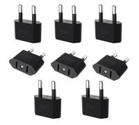 VIEVRE Adaptateur US to EU, Lot de 8 adaptateurs de prise US vers EU - Adaptateur USA Allemagne pour Appareils avec Alimentation US - Noir