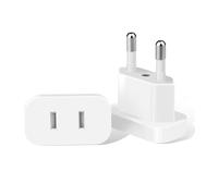 VIEVRE Lot de 2 adaptateurs de prise européenne, adaptateur US vers EU, adaptateur pour prises, adaptateur américain vers UE, adaptateur de prise européenne, adaptateur de prise européenne, adaptateur