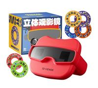 View Finder, Interactive Toy with 6 Reel 3D Classic Viewfinder Educational Optical Viewer for Kids Ages 3+ Learning Toy for Classroom Kindergarten Preschool Home School Road Trip Camping Travel Use