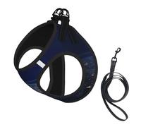 View Of Earth Ensemble harnais réglable et laisse pour chats et chiens, gilet en maille douce et respirante avec design réfléchissant, laisse anti-fuite pour petits animaux de compagnie