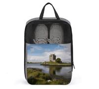 View of The Dunguaire Castle - Sac à chaussures de voyage résistant à l'eau avec fermeture éclair - Gris - Taille unique - Moderne, gris, Taille unique, Moderne