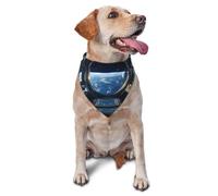 View The Sci-Fi Planet From The Space Station Écharpe triangulaire pour chiens et chats, bandana réglable pour animaux de compagnie et séances photo