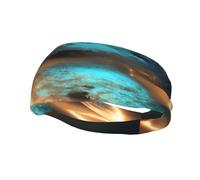 View Under The Moon Bandeau de sport anti-transpiration, élégant pour le tennis, parfait pour la course, le basket-ball, le yoga et le fitness.