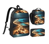 View Under The Moon Ensemble sac à dos 43,2 cm, joli imprimé, tissu Oxford durable.