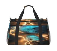 View Under The Moon Sac de voyage à la main. Design tendance, grande capacité de stockage, adapté pour les voyages d'affaires et les courts voyages, noir, taille unique