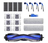 VIEWALL Accessoires pour ECOVACS DEEBOT T80 Omni Aspirateur | 1 Brosse Principale,2 Rouleaux de Lingettes,4 Brosses Latérales,4 Filtres HEPA,6 Sacs à Poussière,1 Outil de Nettoyage