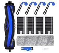 VIEWALL Accessoires pour ECOVACS X11 OMNICYCLONE / X11 Pro Omni / T80S Omni Aspirateur, 1 Brosse Principale, 1 Rouleau de Lingettes, 4 Brosses Latérales, 4 Filtres HEPA, 1 Outil de Nettoyage
