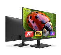 Viewedge Écran 27" avec écran IPS 2K 2560 x 1440 IPS 75 Hz | Ordinateur Moniteur 27" QHD avec HDMI, DP et VESA Wall Mountable | Eye Protection PC 1440p Monitor for Working and Gaming