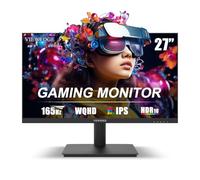 Viewedge Moniteur de jeu 27" avec panneau IPS 165 Hz/144 Hz | Moniteur de jeu 1440p avec HDR 10, 1 ms, 120 % sRGB | Filtre de lumière bleue, montage mural VESA et port 2HDMI et 1DP