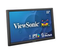 ViewSonic TD2223 Moniteur à écran Tactile 22" Full HD, infrarouge 10 points, 5ms, 250 nits, VGA, DVI, HDMI, USB, haut-parleurs, design en présentoir, Noir