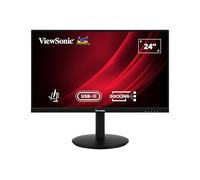 ViewSonic VG2409-MHDU-2 Moniteur IPS sans Cadre FHD 100 Hz de 24 Pouces avec hub USB-C, HDMI, DisplayPort in/Out, USB, Support Ergonomique pour la Maison et Le Bureau