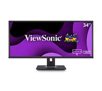 ViewSonic VG3448 Moniteur Ergonomique 34" UWQHD, 5ms, HDMI, DisplayPort, Mini DisplayPort, USB, Haut-parleurs, Noir